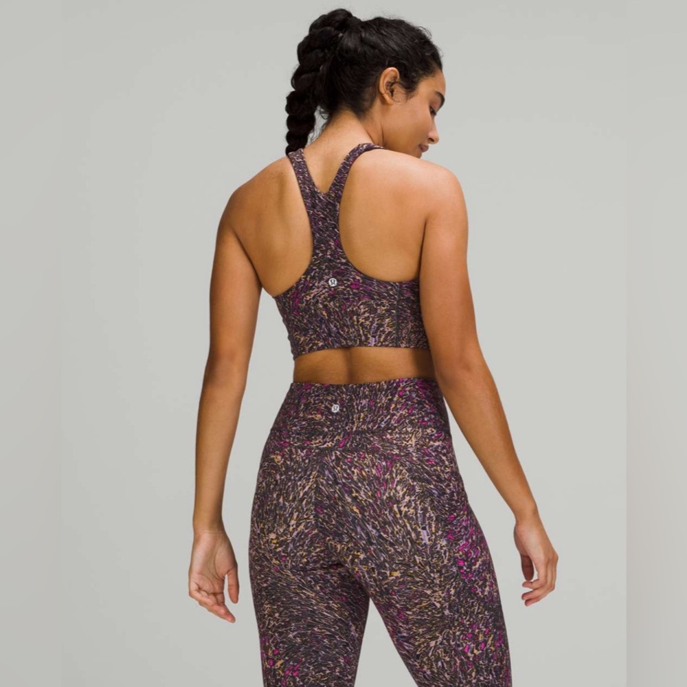NWOT Lululemon Wunder Train bra/leggings set, size 8, Topography Multi - Picture 3 of 15
